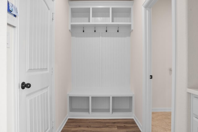 10 Louis Rd, Sherman, TX 75090 - mudroom with baseboards and wood finished floors