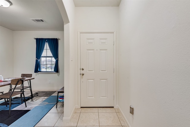 view of tiled entryway