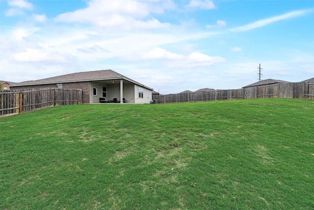 view of yard with a patio