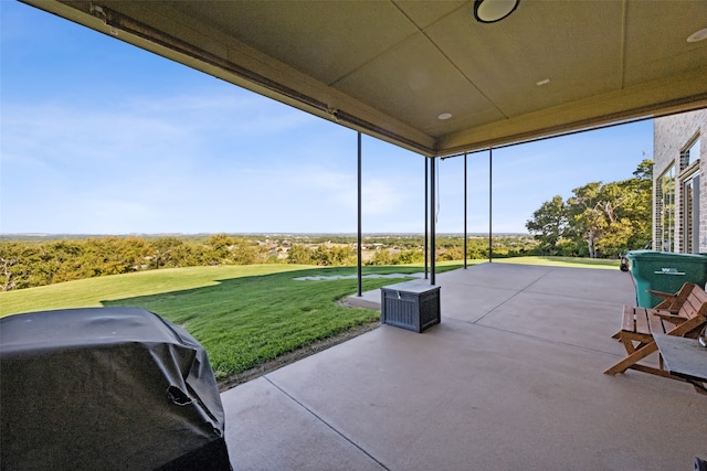 view of patio / terrace featuring a grill