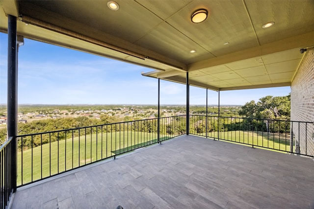 view of patio / terrace featuring a balcony