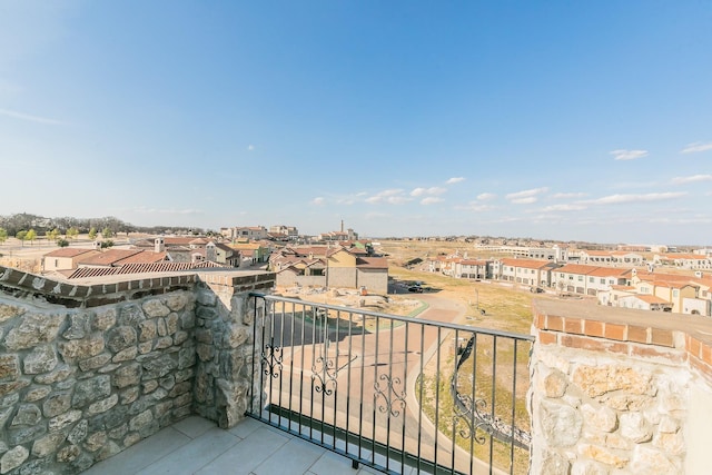 balcony with a residential view