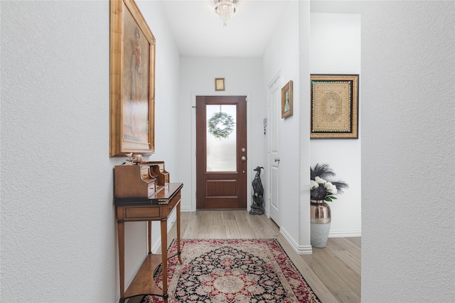 entryway featuring light hardwood / wood-style floors