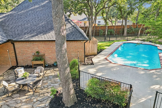 view of pool featuring a patio area