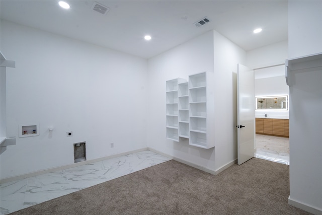 interior space with carpet flooring