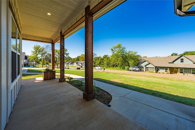 view of patio with covered porch