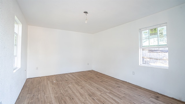 empty room featuring light hardwood / wood-style floors