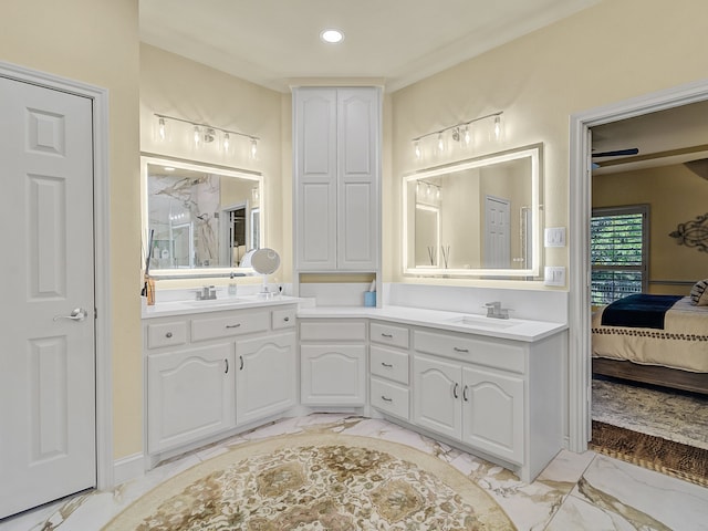 bathroom with vanity