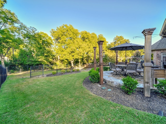 view of yard featuring a patio area