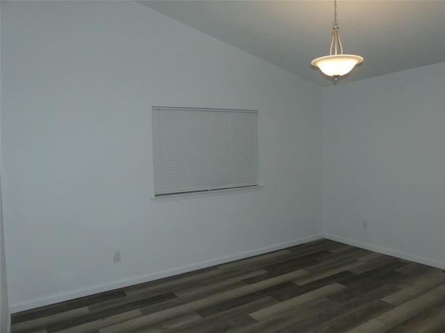 empty room featuring dark wood-type flooring