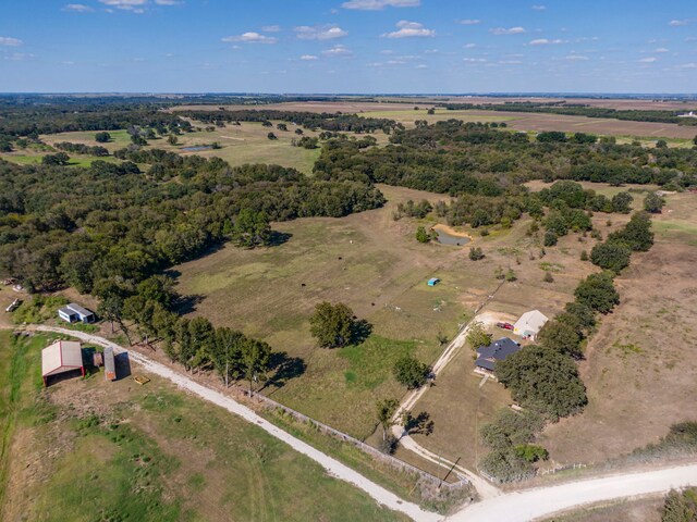 bird's eye view with a rural view