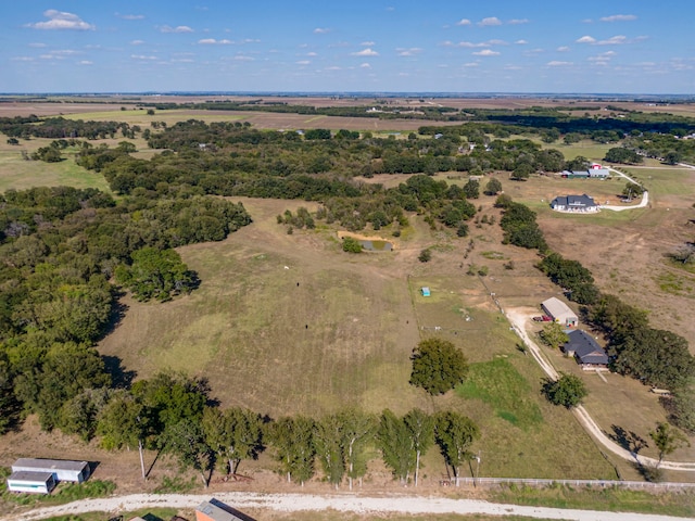 drone / aerial view with a rural view