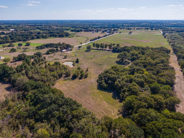 aerial view featuring a rural view