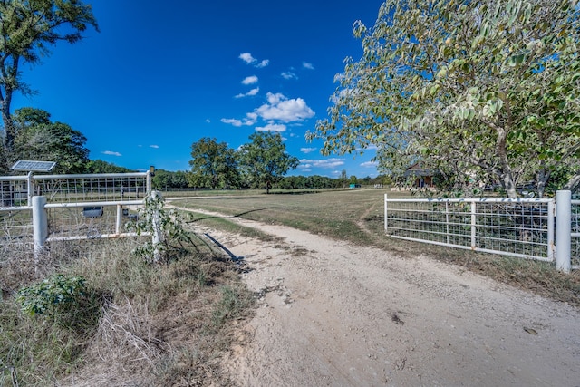 view of street featuring a rural view