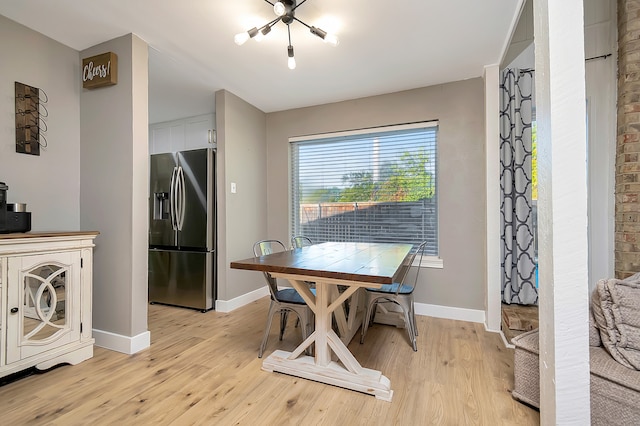 dining room featuring light hardwood / wood-style flooring