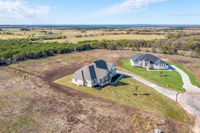 bird's eye view featuring a rural view