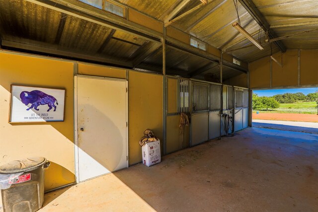 view of horse barn