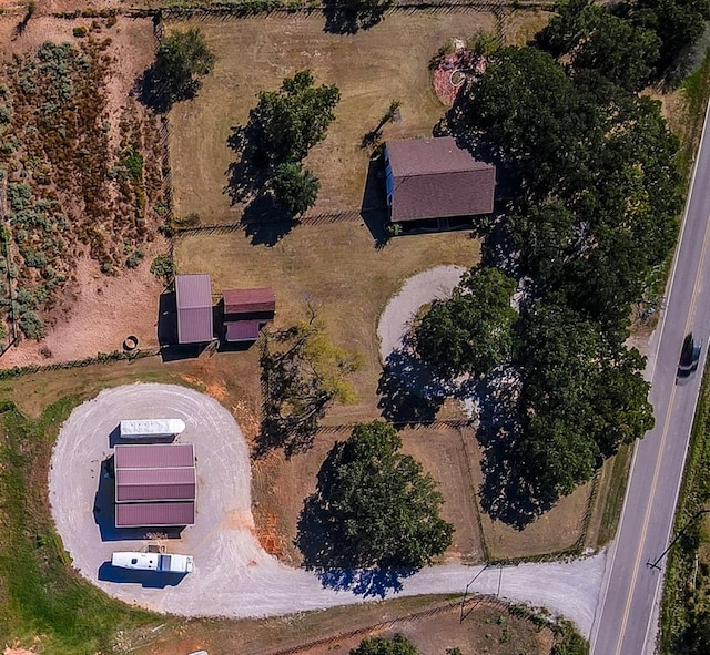 aerial view featuring a rural view