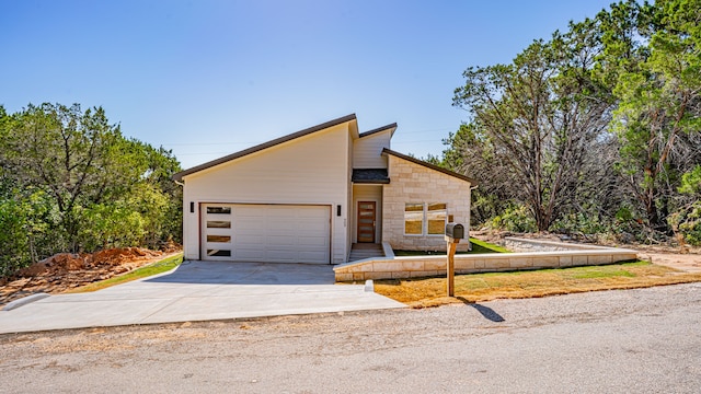 modern home with a garage