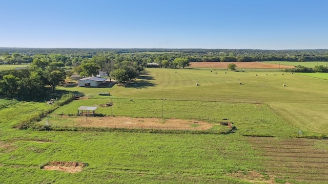 drone / aerial view featuring a rural view