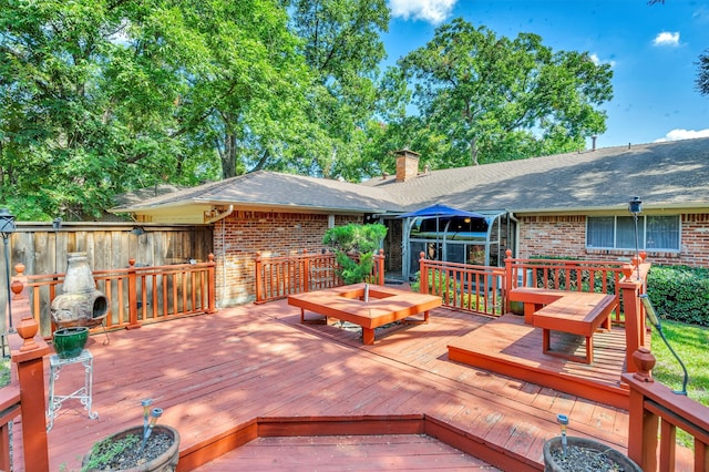 view of wooden deck