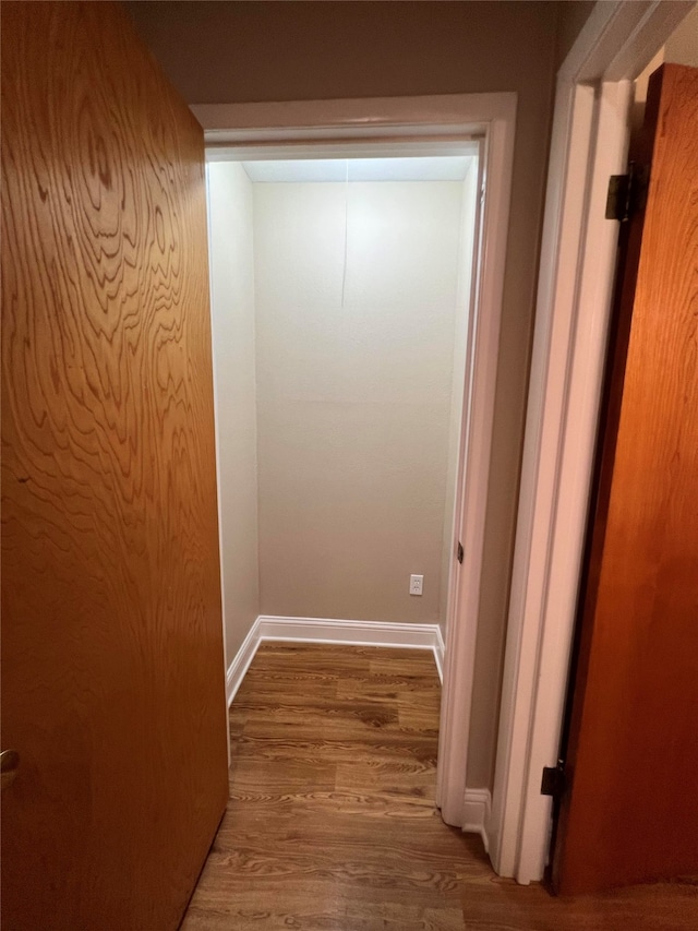 hall featuring hardwood / wood-style flooring