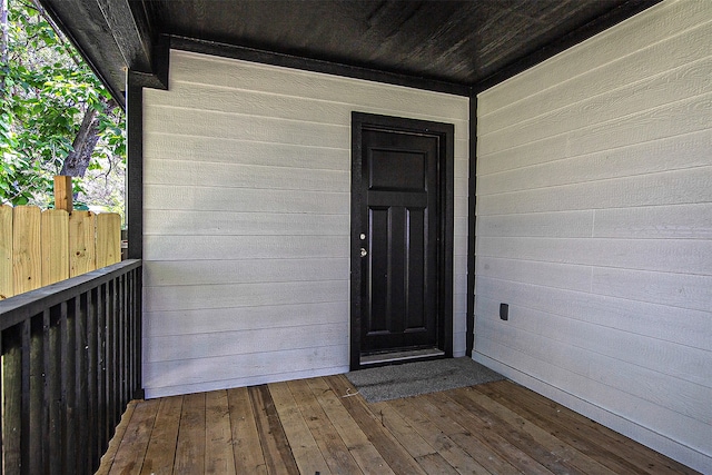 view of doorway to property