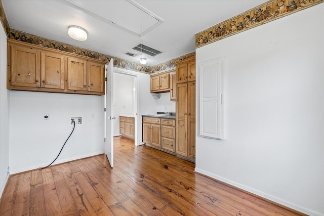 kitchen featuring light hardwood / wood-style floors