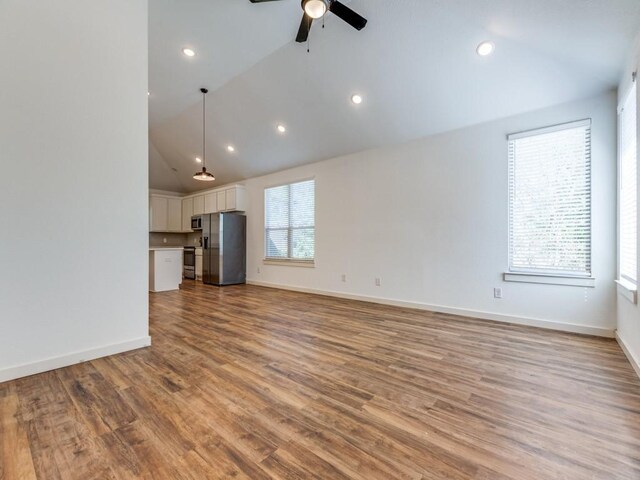 empty room featuring dark wood-type flooring