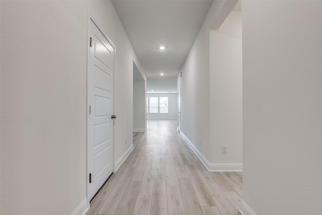 3725 Blooming Prairie Dr, Crandall, TX 75114 - hall featuring baseboards, light wood-style flooring, and recessed lighting