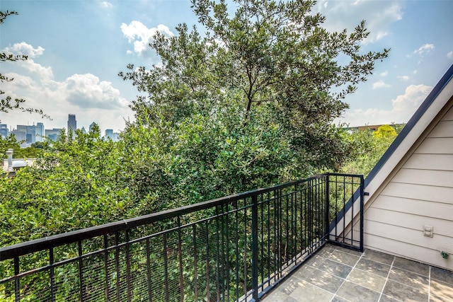 balcony with a city view