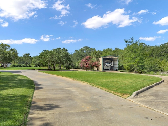 view of community with a yard