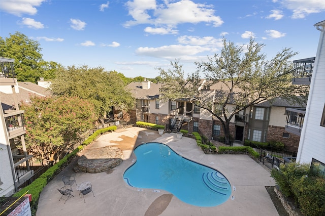 view of pool with a patio area