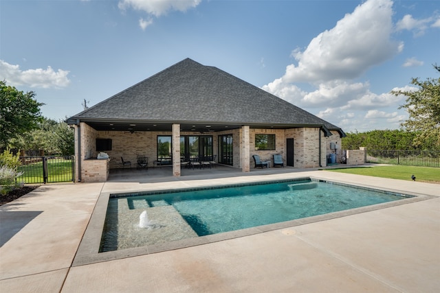 view of pool with a patio area