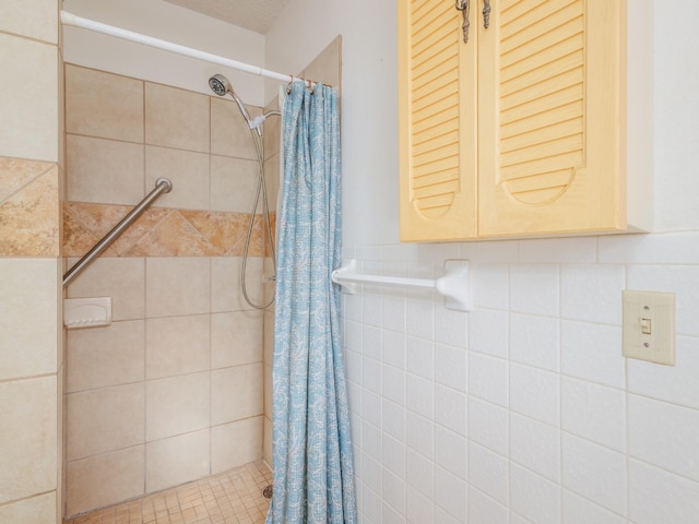 full bathroom with a stall shower