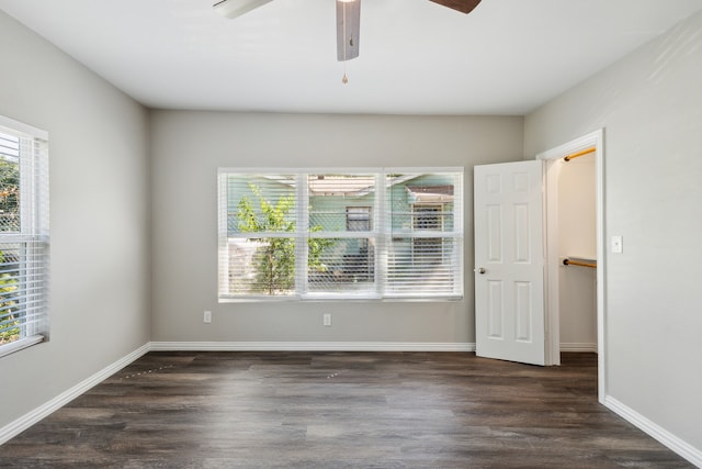 hall with dark hardwood / wood-style floors