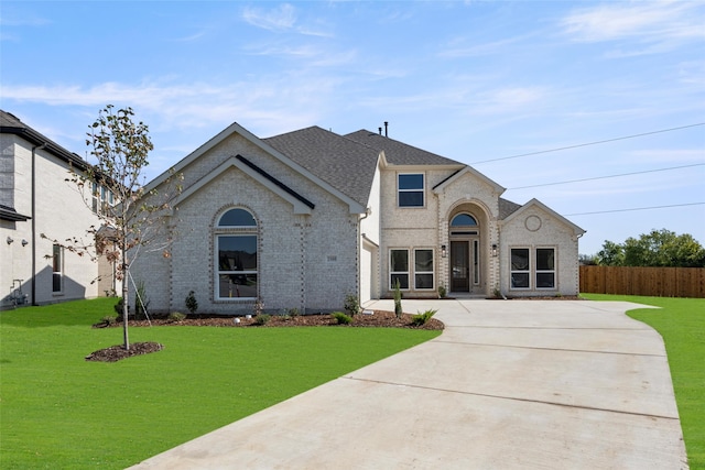 view of front of house featuring a front yard