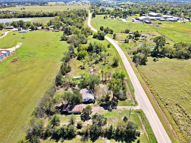 bird's eye view featuring a rural view