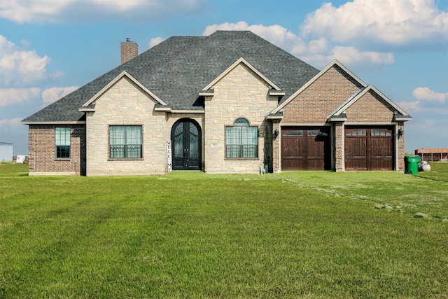 view of front of house with a front yard