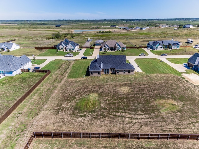 aerial view with a rural view