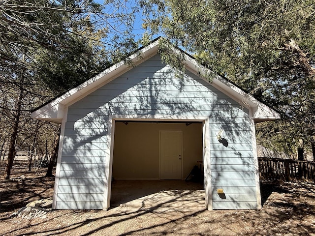 view of shed