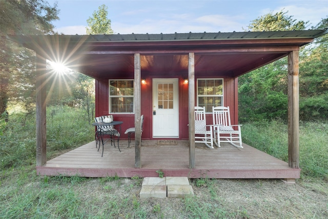 view of wooden deck