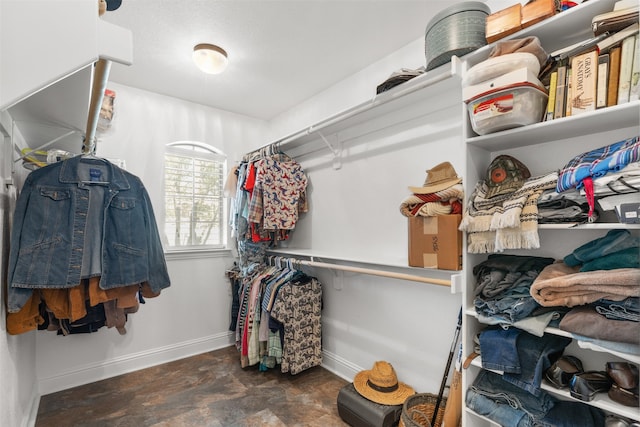 view of walk in closet