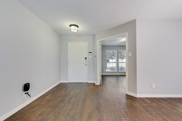 entrance foyer with dark wood-type flooring