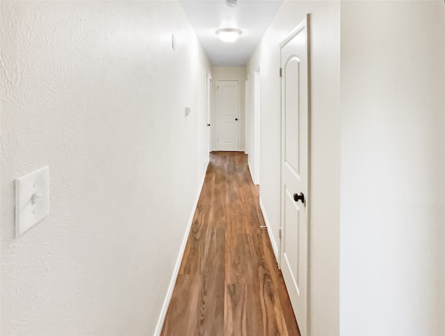 hall featuring hardwood / wood-style flooring