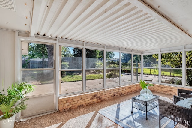 view of sunroom