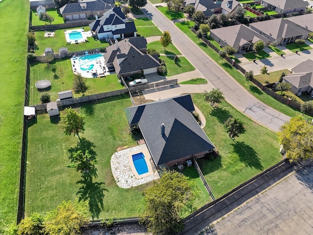 1412 Wedgewood Dr, Cleburne, TX 76033 - aerial view of residential area featuring a pool