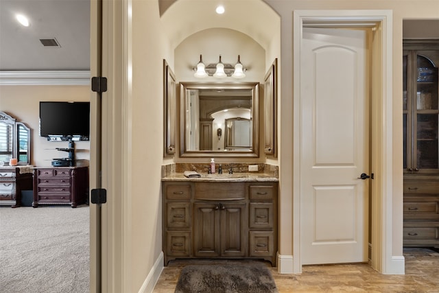 bathroom featuring vanity