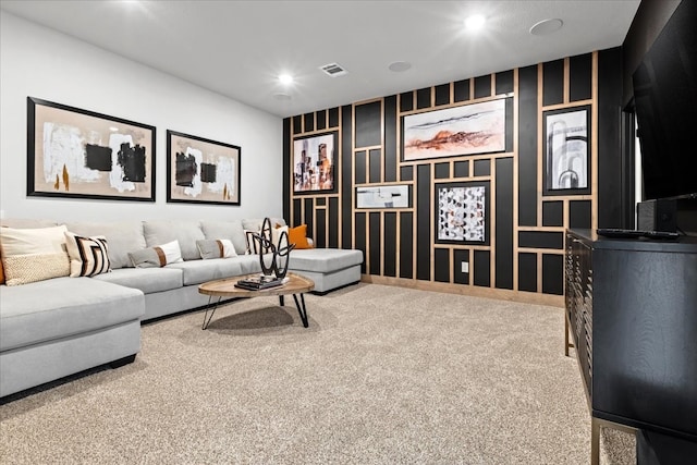 view of carpeted living room