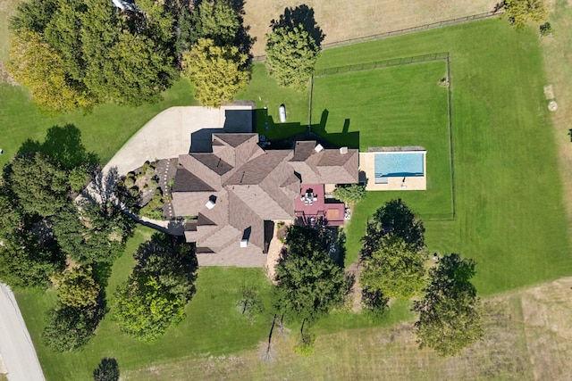 drone / aerial view featuring a rural view